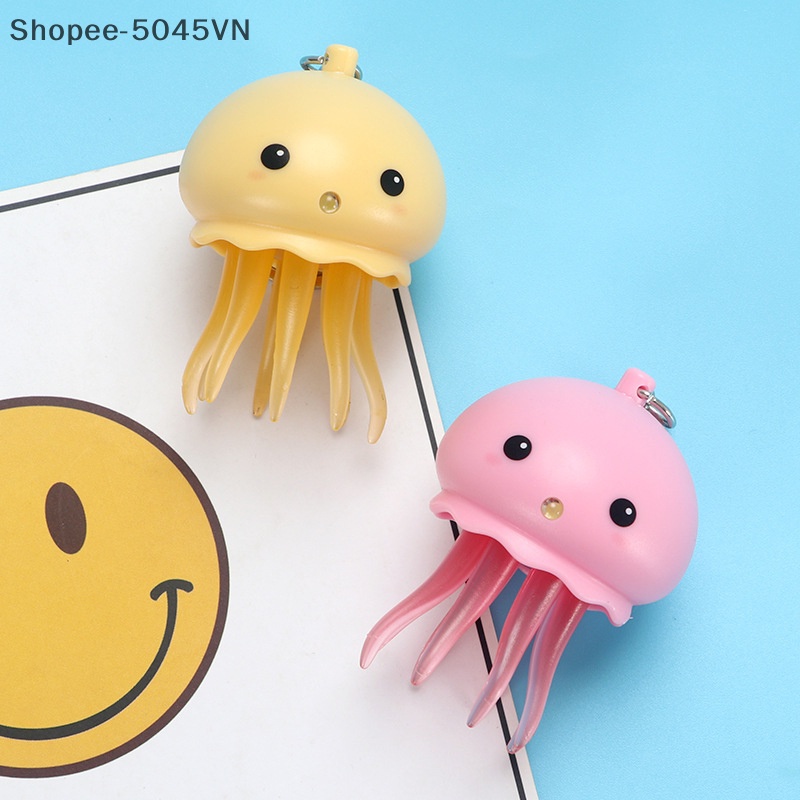 Móc Khóa Hình Bạch Tuộc Có Đèn led Nhiều Màu Sắc Dễ Thương Làm Quà Tặng Sinh Nhật Cho Bé