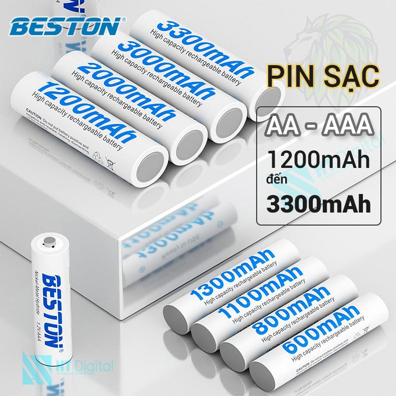 COMBO Pin Sạc AA AAA C9023L C9024L C9025L Kèm pin dung lượng cao đến 3300mAh dùng cho micro karaoke, đồ chơi, remote