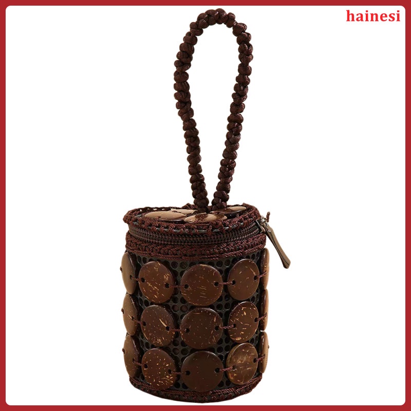 Ví Nhỏ Đựng Tiền Xu Màu Cà Phê Cho Nữ hainesi