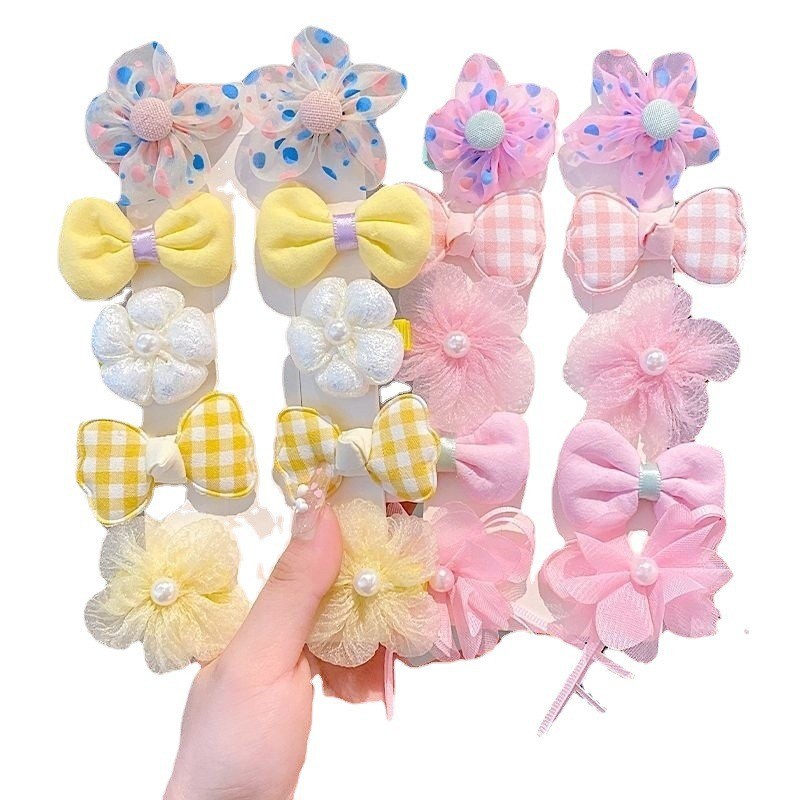 Set 6 Kẹp Tóc Dễ Thương Phong Cách Hàn Quốc Cho Bé Gái