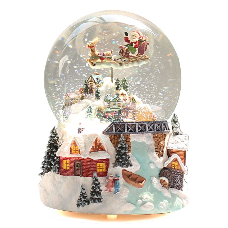 Quả Cầu Pha Lê Phát Nhạc Hình Ông Già Noel Đáng Yêu