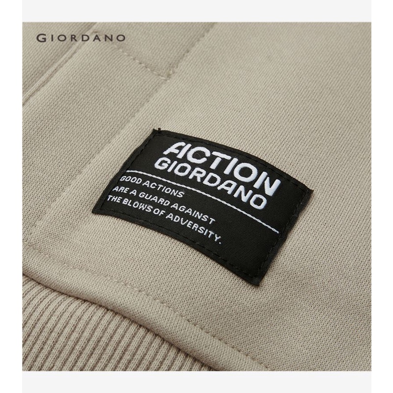 GIORDANO MEN Big pockets fleece-lined hooded jacket 01073858