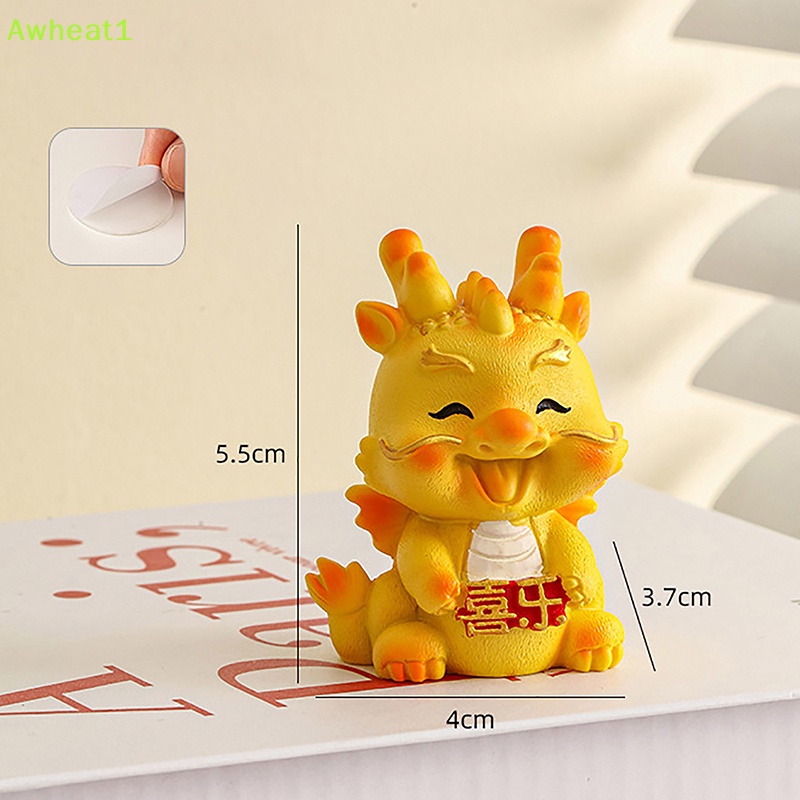 Tượng Rồng Mini Bằng Nhựa resin Trang Trí Bàn Điều Khiển Xe Hơi awheat1 2024 Mới