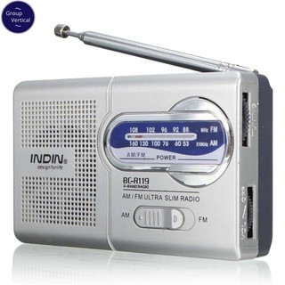 Radio nhóm bc-r119 am fm 2 pin aa nhỏ gọn lâu trôi cho senior
