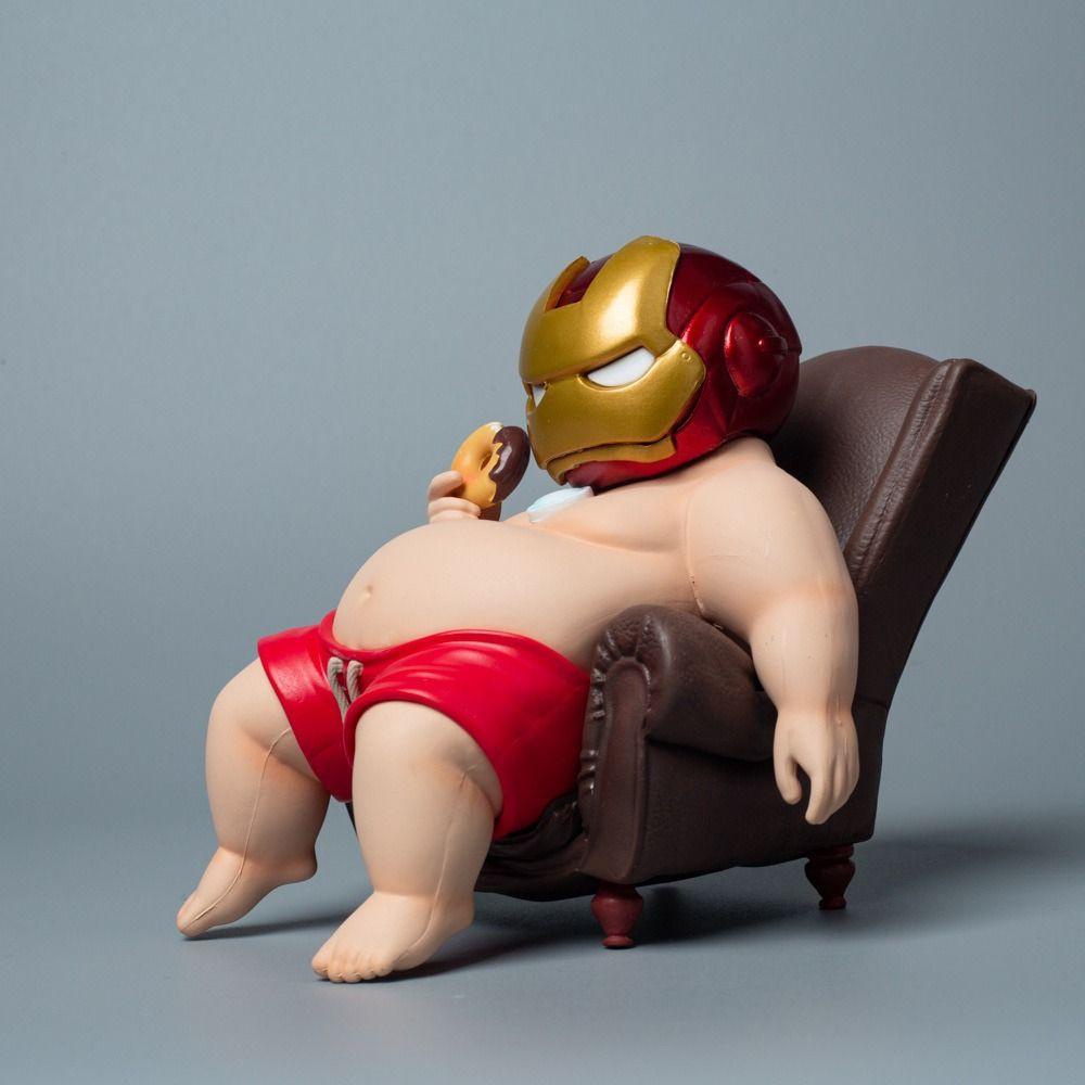 Lanfy Mô Hình Nhân Vật Người Sắt marvel Bằng pvc Phát Sáng Vui Nhộn Trang Trí Tiểu Thuyết