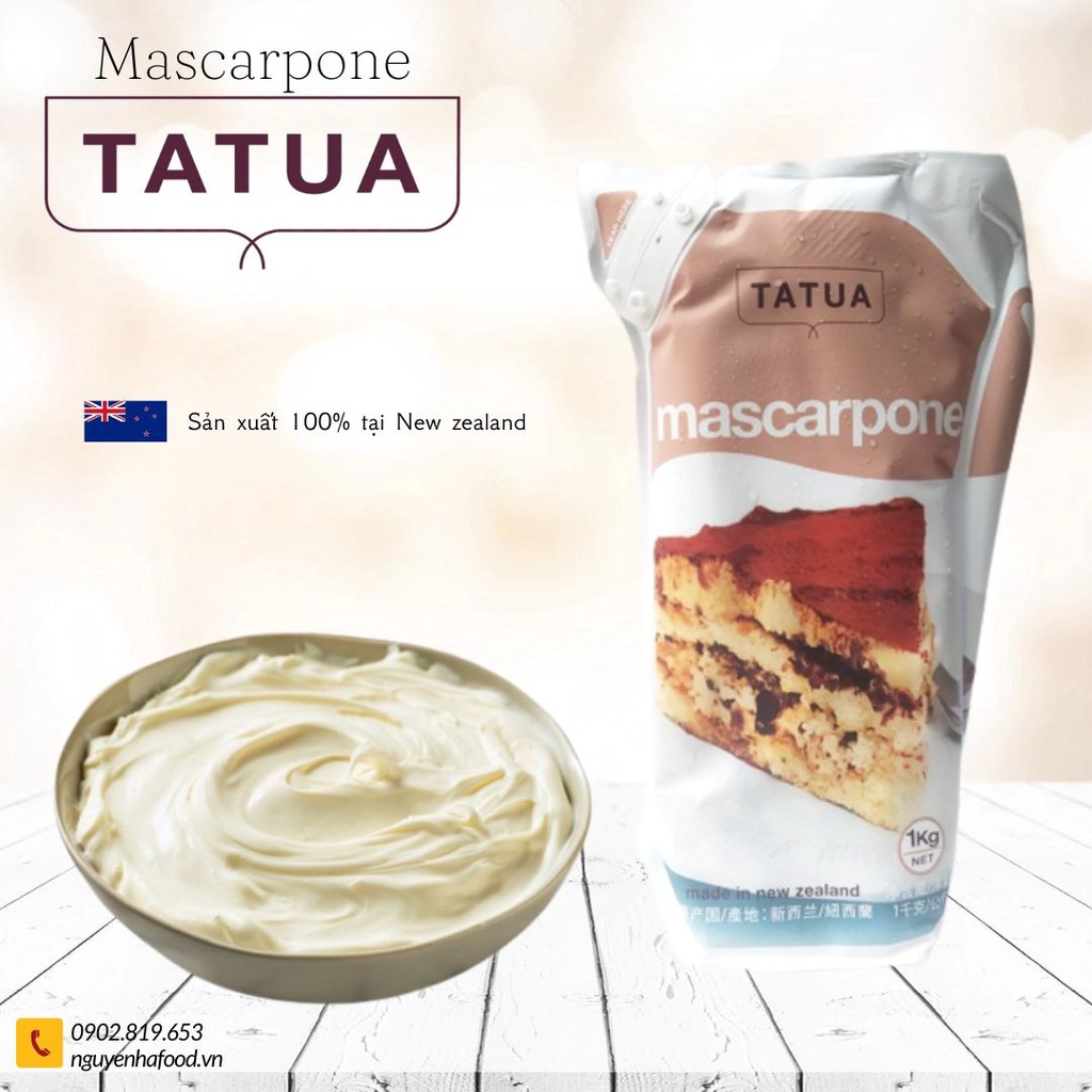 Kem phô mai Mascarpone Tatua / mascapon tatua 1kg