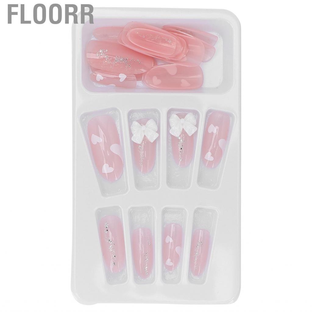 Floorr Full Cover False Nails  Fake Nail 24 Pcs for Wedding Masquerade Christmas Halloween Party