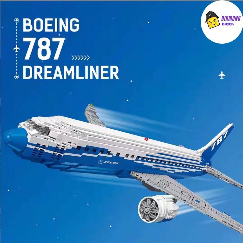 Đồ Chơi Lắp Ráp Kiểu LEGO Mô Hình Máy Bay Boeing 787 Dreamliner Vietnam
