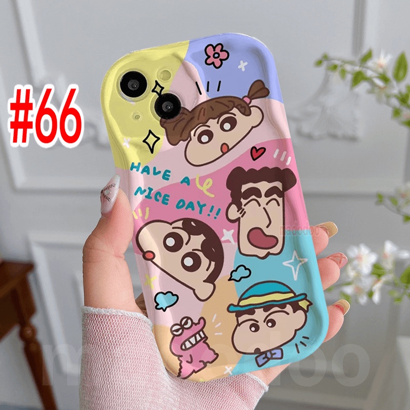Ốp lưng Cartoon Redmi Note 13 Pro+ 12S 4G 12 Pro Plus 5G 13C 12C A1 A2 11S 11 10C 10 9T 9C 9A POCO X5 Cute Crayon Shin-chan Sakurada Nene Candy Wavy Cream Edge Fine hole Airbag Shockproof Soft Phone Case Full Back Cover NY 66