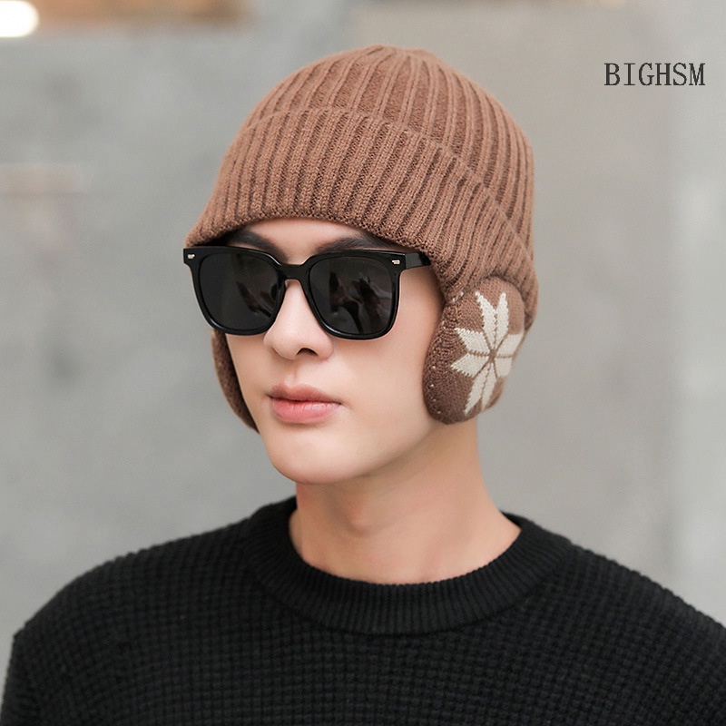 Nón Len Trùm Tai Kèm Khẩu Trang Giữ Ấm Mùa Đông Cho Nam skk