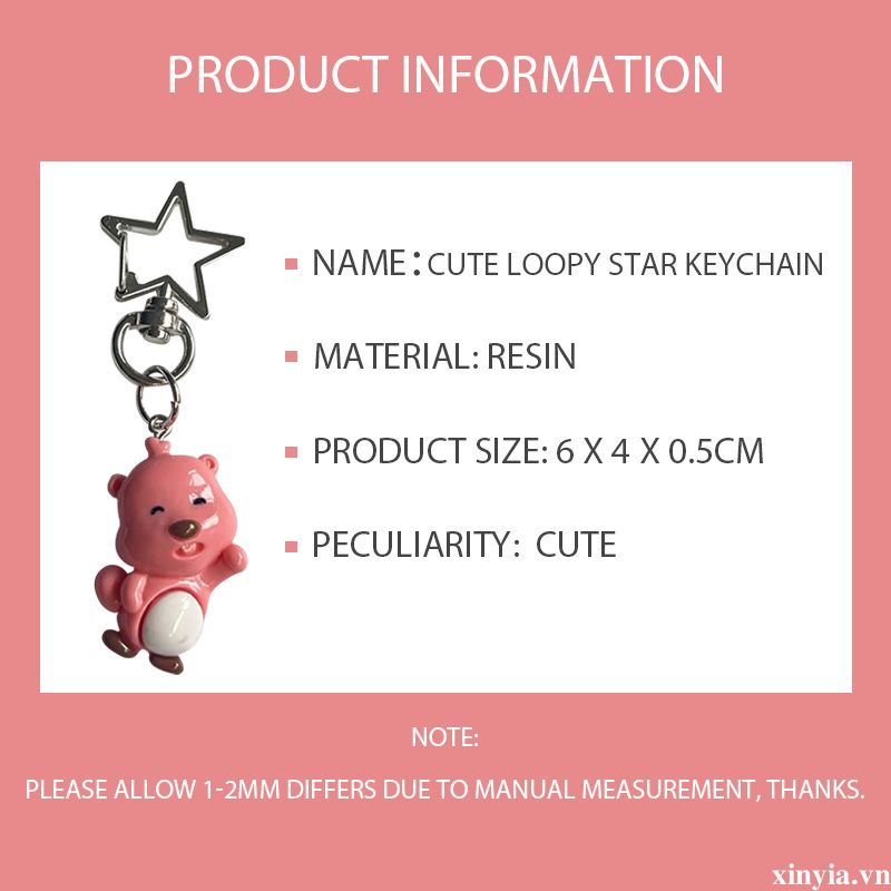🌺🌺Ruby Móc Khóa Hình Ngôi Sao Nổi Tiếng Hoạt Hình Dễ Thương Làm Quà Tặng Cho Bạn Gái / Cặp Đôi