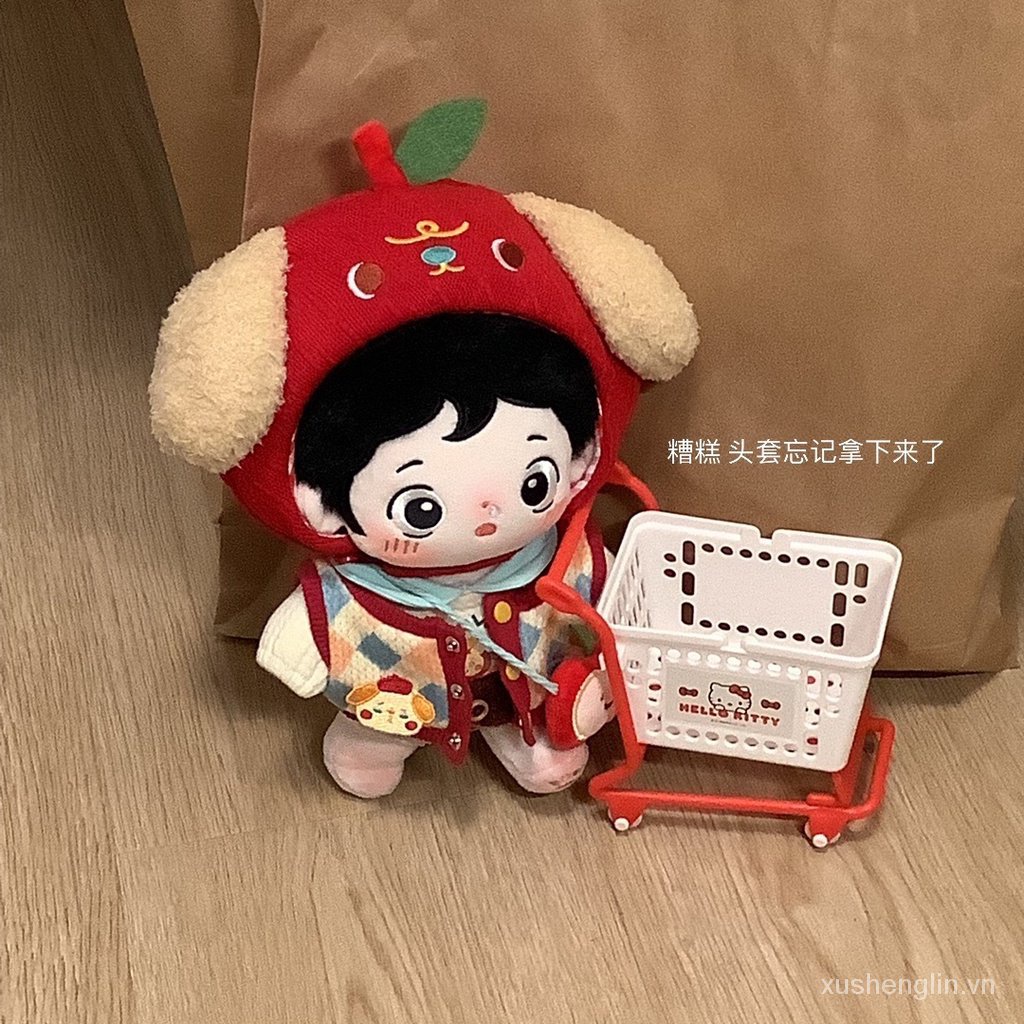 Cotton doll 20cm doll clothes spring and summer cute travel clothes cute cute pet pattern suit