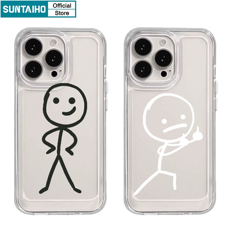 Suntaiho ốp lưng iphone Ốp Điện Thoại tpu Mềm Chống Sốc Trong Suốt In Họa Tiết Ngộ Nghĩnh Cho iphone 15 14 12 13 11 pro max ip 7 8 plus x xs xr xs max