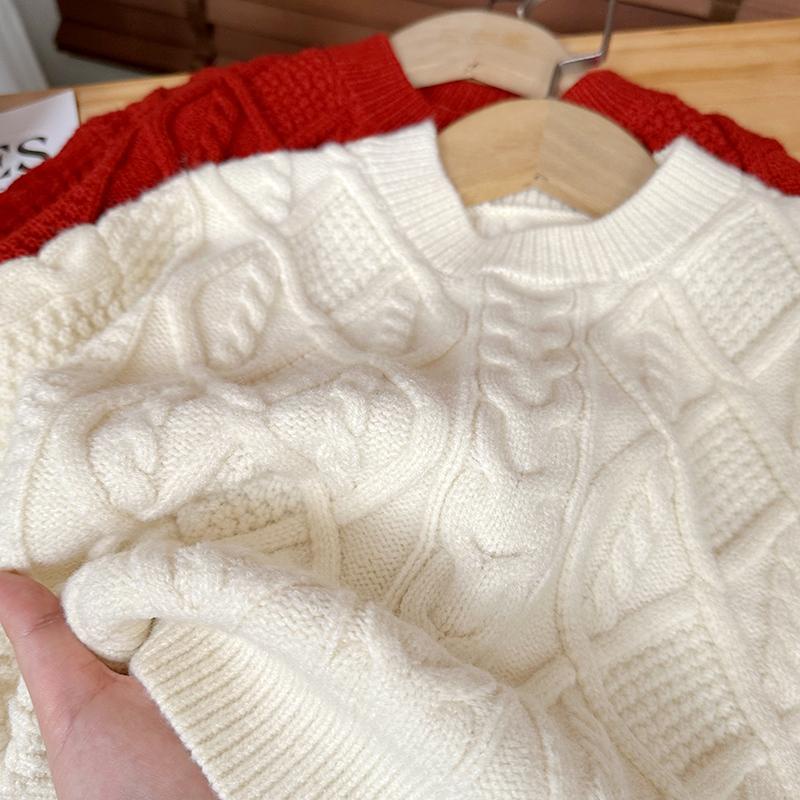 Áo sweater Dáng Rộng Màu Trơn Thời Trang Thu Đông Cho Bé Gái Màu Sắc