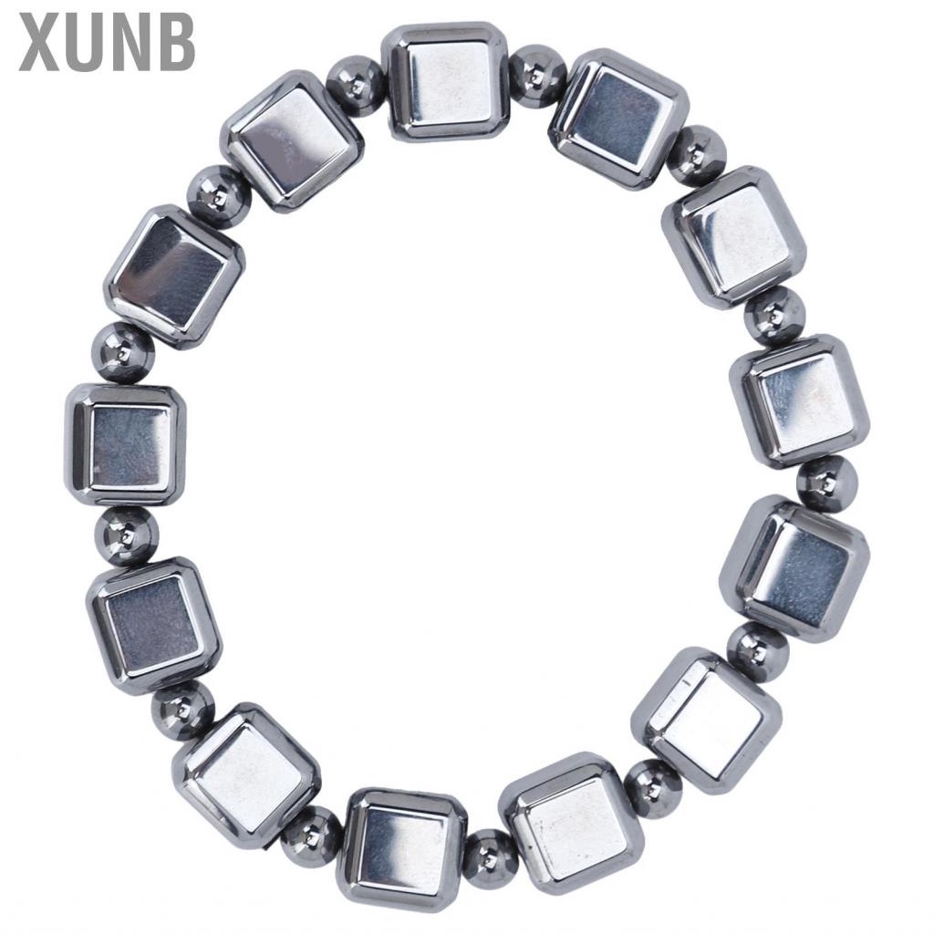 Xunb 0.4in Terahertz Bracelet Rectangle Beads Good Thermal Conductivity Natural BT0