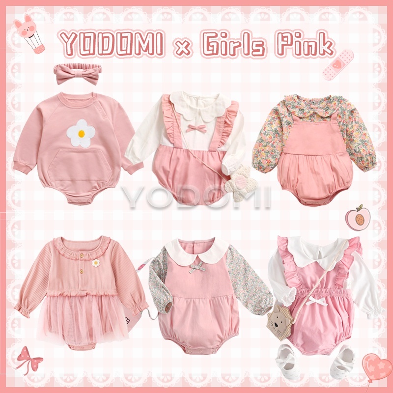 Áo Liền Quần Bằng Cotton Tay Dài In Họa Tiết Hoa Năm Mới Cho Bé Gái Sơ Sinh 0401