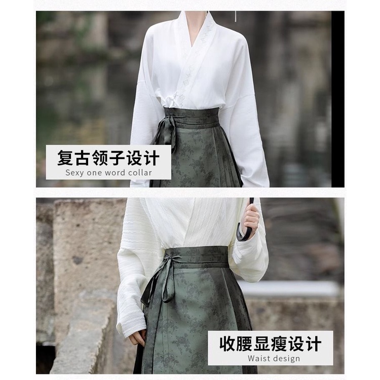 Bộ Áo Và Chân Váy Hán Phục Cách Tân Phong Cách Trung Hoa Mới 1026