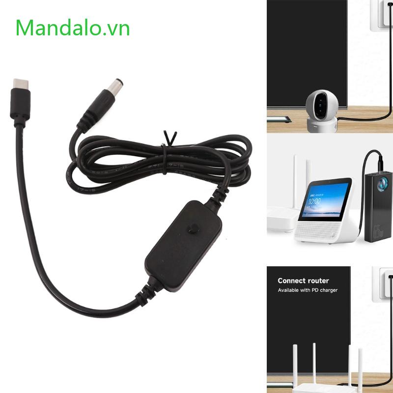 Dây Cáp Nguồn usb c Sang 5v 9v 12v 15v 20v 3 5x1 35mm Có Màn Hình Hiển Thị Dành Cho camera Đèn led