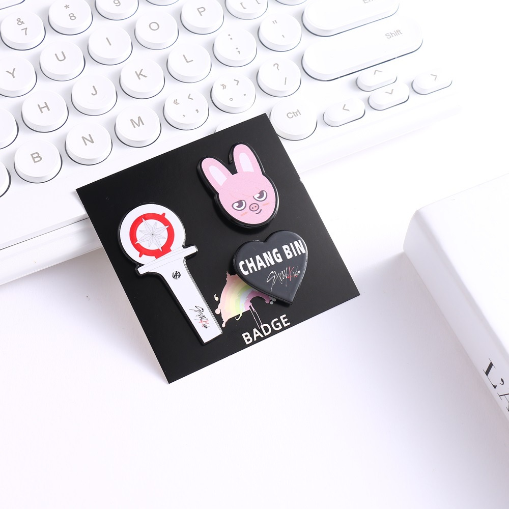 Set 3 Thanh Ghim Cài Áo Hình kpop straykids skz critters