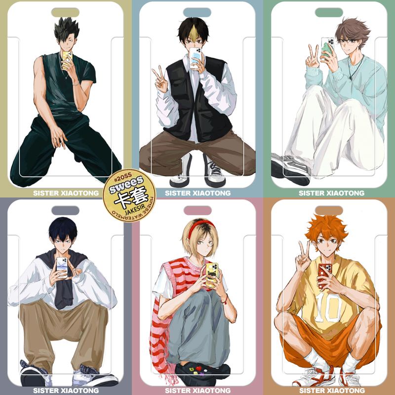 Volleyball Ví Đựng Thẻ id Bảo Vệ Thẻ id Hình anime Dành Cho Bé Trai