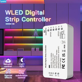 Bộ điều khiển ánh sáng dải đèn led gledopto wled 5-24v ws2812b ws2811 sk6812 tm1814 ws2813 ws2815 bộ điều khiển dải đèn led điều khiển ứng dụng 100 chế độ chiếu sáng động cyn