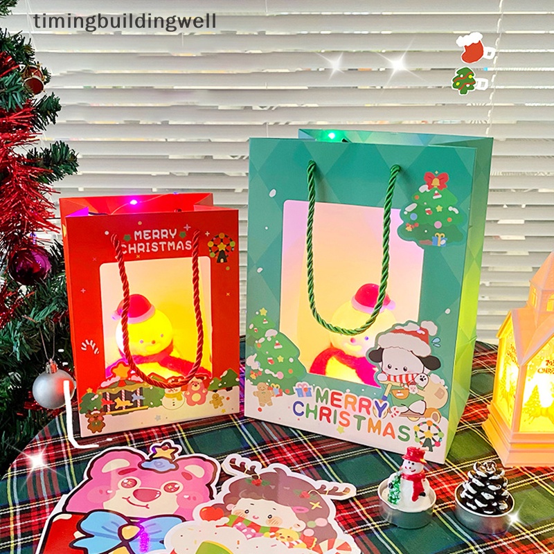 Twvn Túi Giấy Đựng Quà Giáng Sinh / Quà Tặng Họa Tiết Ông Già Noel Hoạt Hình 2024 qdd