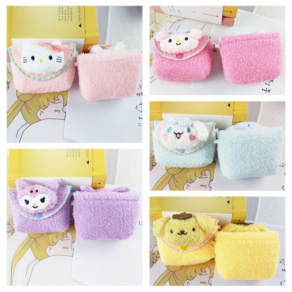 Ví Đựng Tiền Xu Bằng Bông Hoạt Hình kuromi cinnamoroll mini ins Cho Nữ
