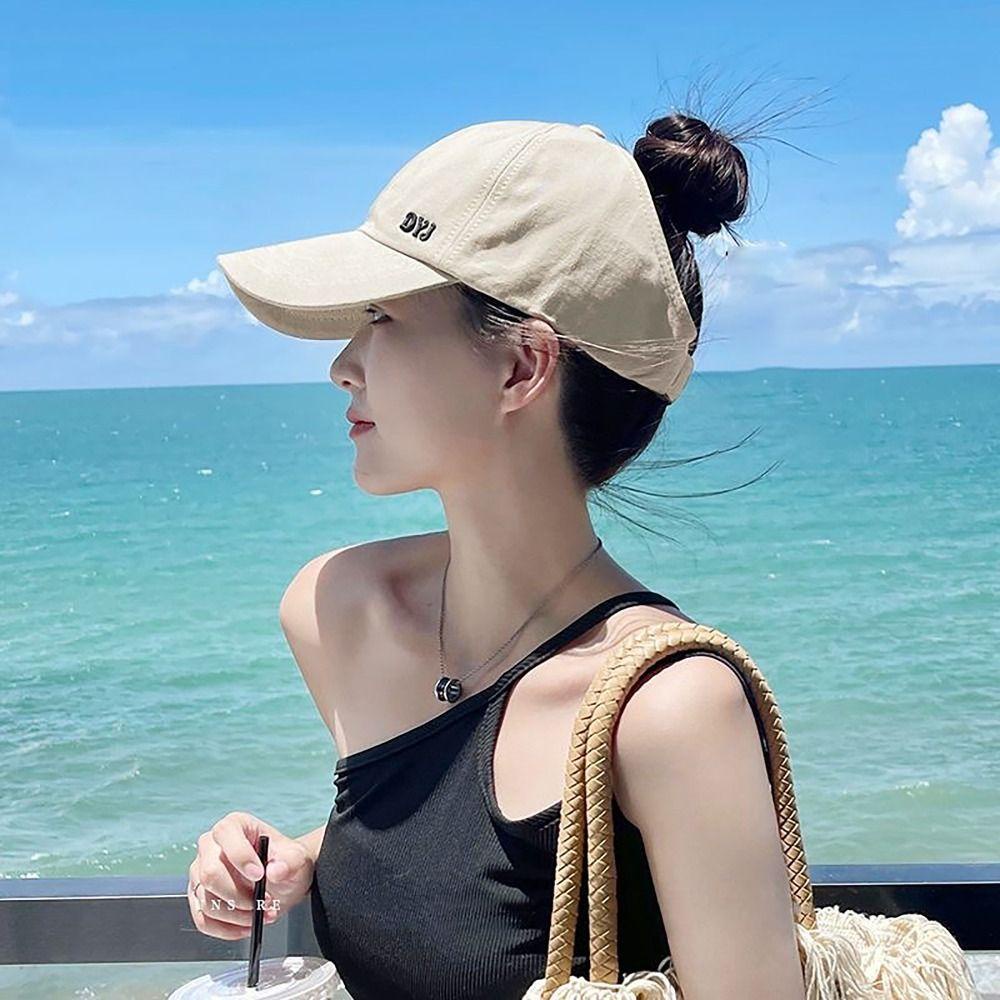 Mũ Lưỡi Trai cotton Hở Chóp Thêu Chữ rowan1 Có Thể Điều Chỉnh Kích Cỡ Thời Trang Cho Nam Và Nữ