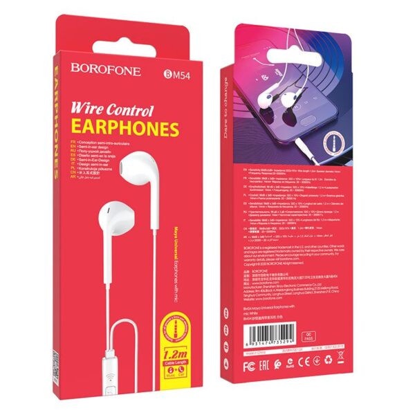 Tai Nghe Có Dây Borofone BM54 Nghe Hay, Tai Nghe Nhét Tai Có Mic, Chống Ồn Jack 3.5mm