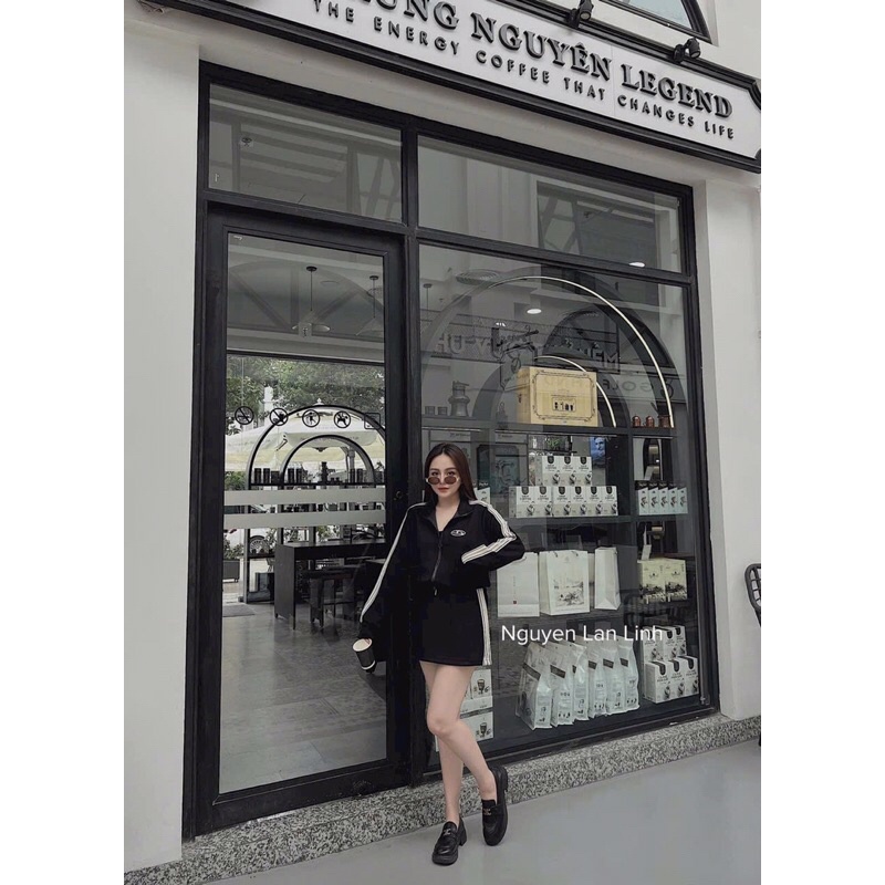 Set áo khoác chân váy