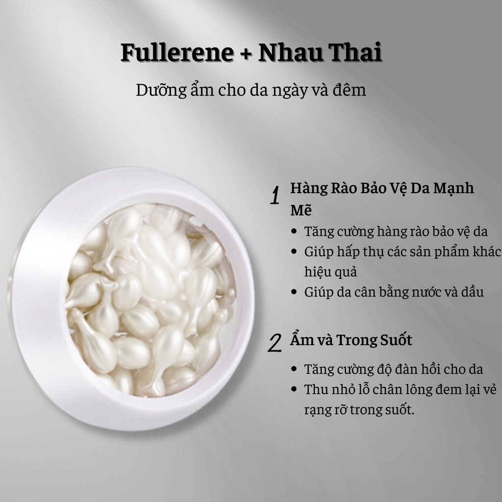 30 Viên Sụn Trắng Da Đậm Đặc Collagen Fullerene Đều Màu Da, Trẻ Hoá, Ngậm Nước Da, Nâng Cơ Mặt Dưỡng Ẩm Trắng Da Giảm Nế