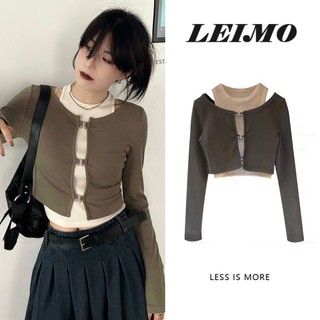 Bộ Áo cardigan Dệt Kim Hai Mảnh Màu Sắc Trơn Thời Trang Mùa Thu Dành Cho Nữ