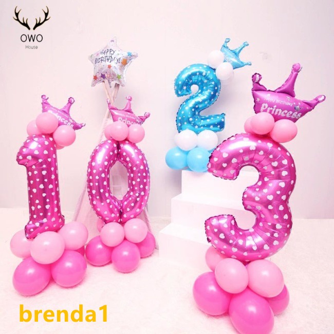 1 Bong Bóng Nhôm Hình Chữ Số 32inch Trang Trí Tiệc