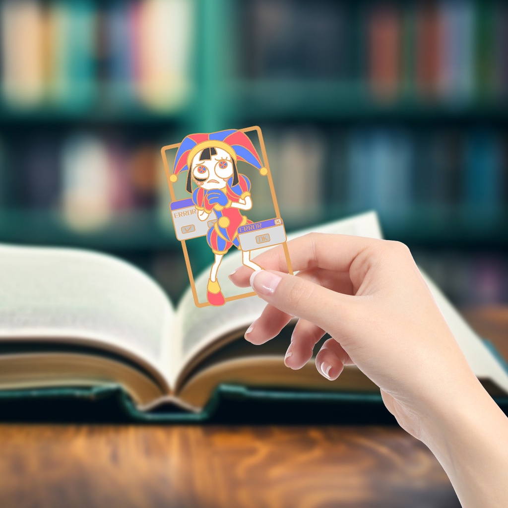 The amazing Thẻ Đánh Dấu Sách Kỹ Thuật Số Hình Thỏ Rạp Xiếc Kim Loại Thần Kỳ Làm Quà Tặng Giáng Sinh Cho