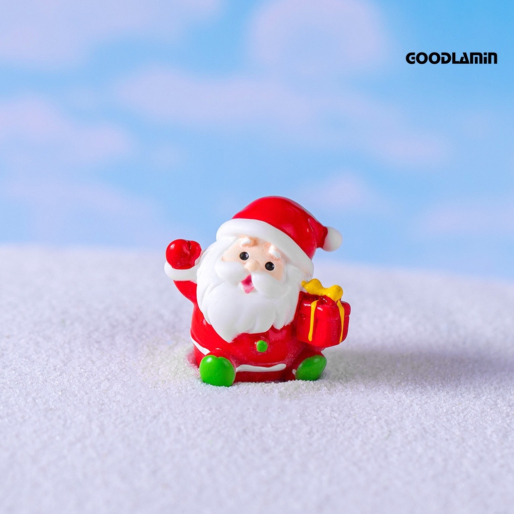 Set 2 Hộp Quà Tặng Giáng Sinh mini Màu Trơn Hình Gấu Hoạt Hình Ông Già Noel Người Tuyết