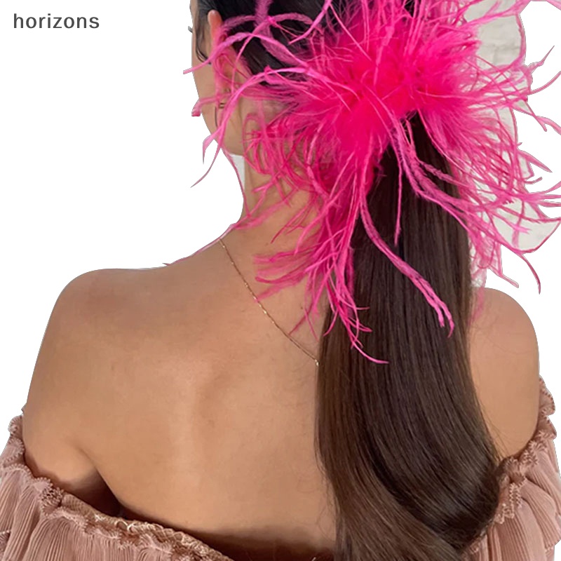 Phụ Kiện Tóc Thời Trang Cho Nữ  Vòng Đeo Tay] Hình Lông Đà Điểu Góc Lông Vũ