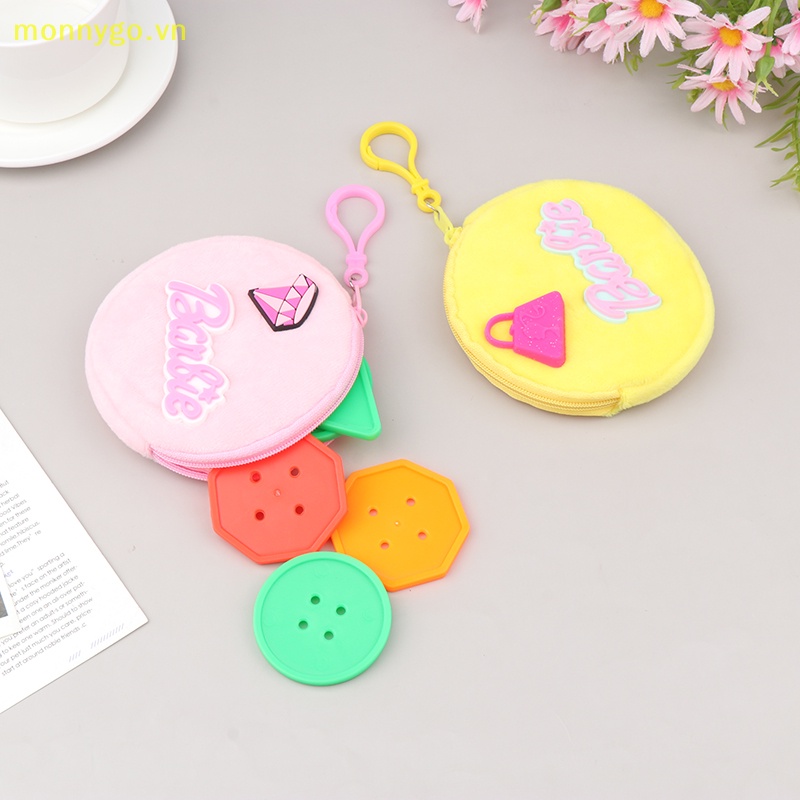 Monnygo Ví Bông Đựng Tiền Xu In Chữ barbie mini Dễ Thương Cho Nữ vn