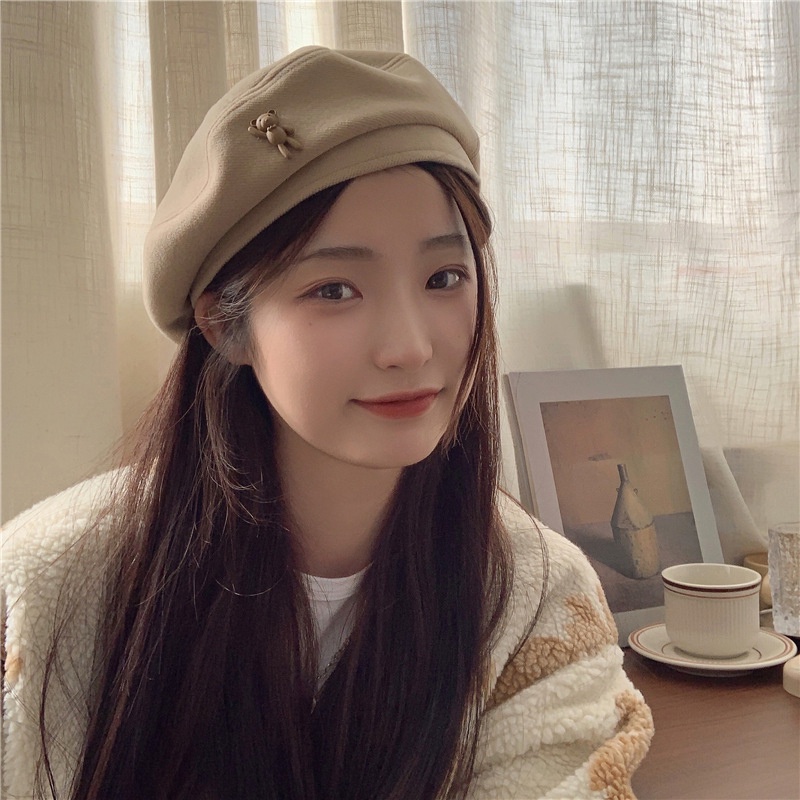 Mũ beret Màu Sắc Ngọt Ngào Phong Cách Hàn Quốc Cho Nữ