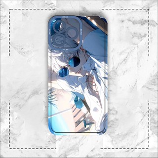 Ốp lưng iphone samsung xiaomi oppo cạnh vuông Gojo Jujutsu Kaisen Đi Biển Thư Giãn