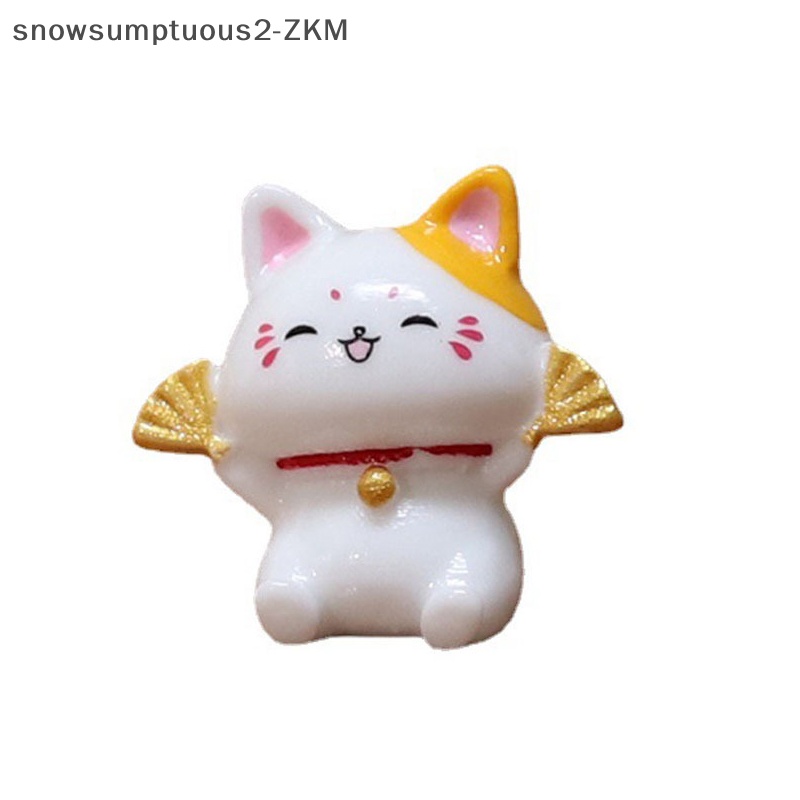 1 Mô Hình Mèo May Mắn # 2024 cny # Bằng Nhựa resin Trang Trí Tiểu Cảnh