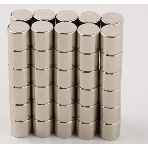 Nam châm trắng N52 hình trụ - nam châm đất hiếm Neodymium lực hút siêu mạnh, kích thước cho hộp quà, túi xách, đồ chơi