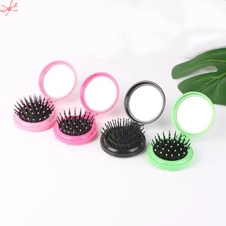 Lược Chải Tóc mini Kèm Gương Gấp Gọn Tiện Lợi
