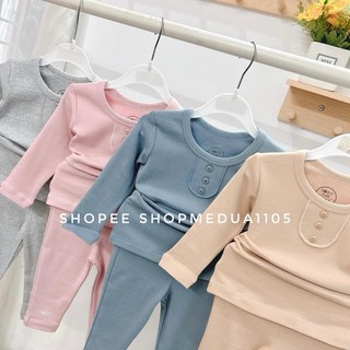 [HRNEE] Bộ dài tay nỉ lông mềm ấm (6-9M đến 3-4Y)