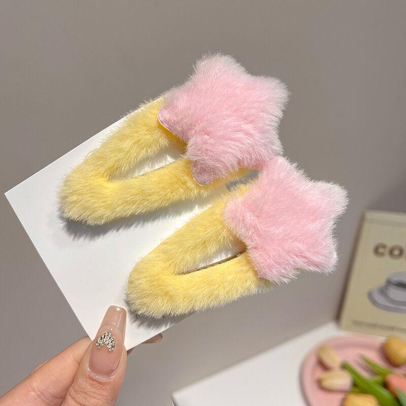PVN61756 Kẹp tóc hình ngôi sao bằng lông nhung dễ thương xinh xắn dành cho nữ T2