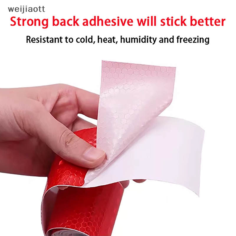 Weijiaott Miếng Dán Phản Quang Pha Lê 5cm * 1m Trang Trí Thân Xe Hơi