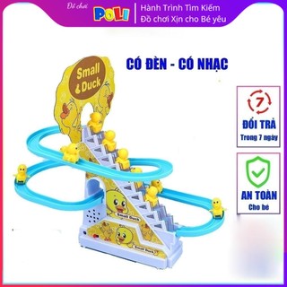 Đồ chơi cầu trượt Vịt vàng leo cầu thang với âm thanh vui nhộn + Đèn nháy đẹp mắt