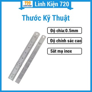 Thước kỹ thuật 20cm/30cm, bằng sắt, độ chính xác cao kích thước 20/30cm tùy chọn