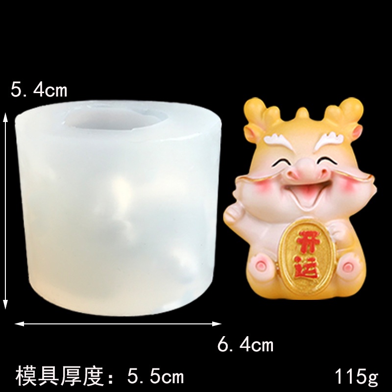 Khuôn Silicon Hình Rồng Hoạt Hình Sáng Tạo Trang Trí Bàn Làm Việc