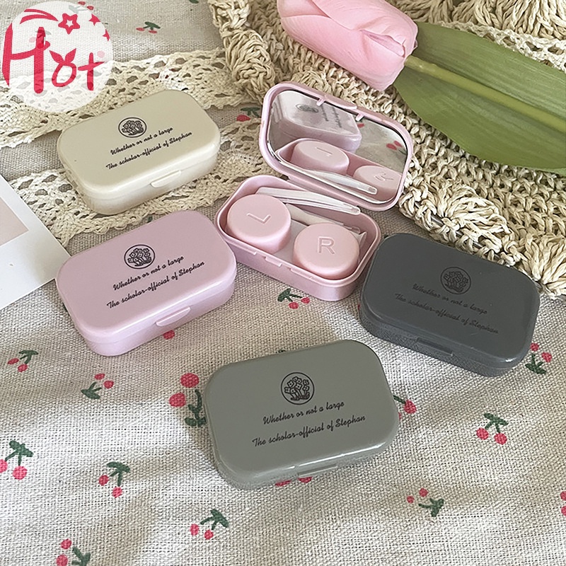 Jr Hộp Đựng Kính Áp Tròng In Chữ Đơn Giản Sáng Tạo