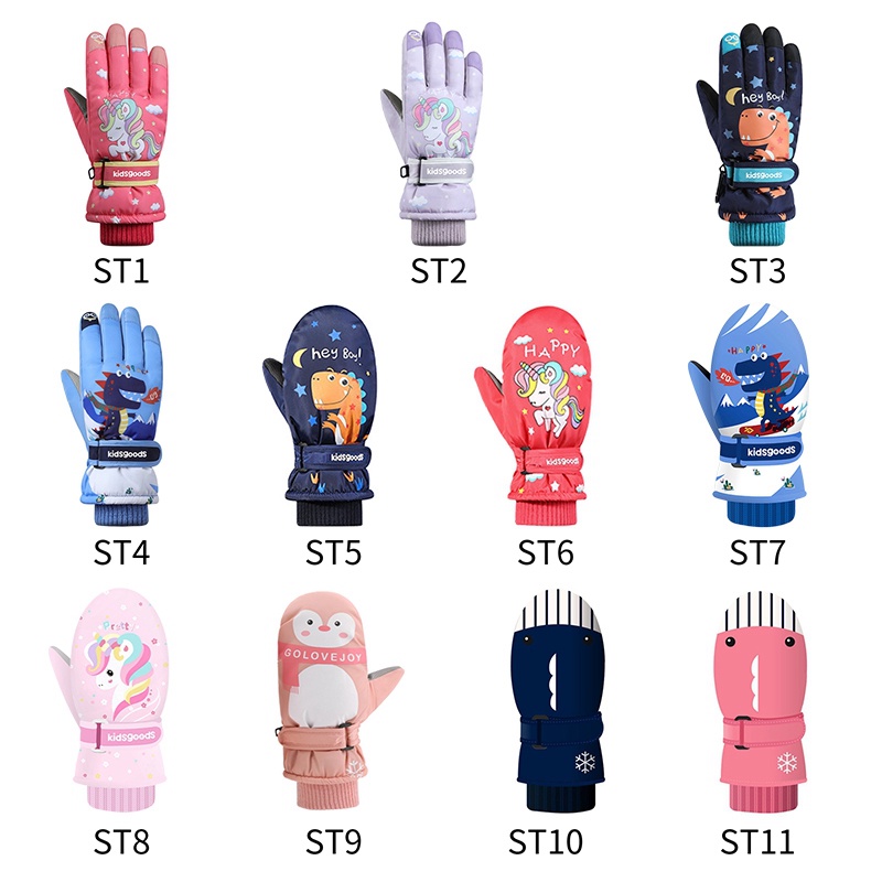 Ht Găng Tay Trượt Tuyết / Trượt Tuyết Giữ Ấm Chống Gió Mùa Đông Cho Trẻ Em